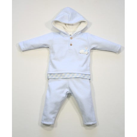 Conjunto 2 piezas bebé: pantalones largos y sudadera con capucha Tony Bambino