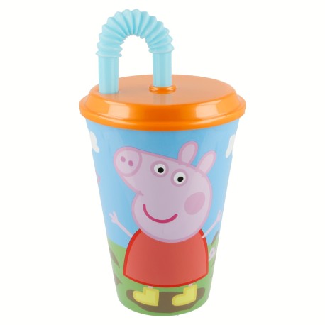 Vaso caña easy 430 ml | peppa pig-STI-52830-Disney