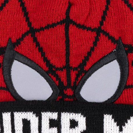 Gorro punto aplicaciones Spiderman para niño