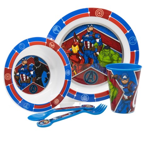 Set vajilla infantil microondas 5 piezas Avengers-74150