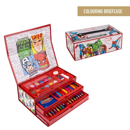 Set papeleria: Cofre coloreable Marvel -2700000825