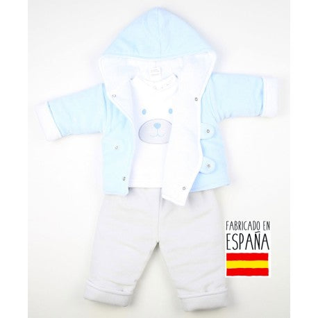 Conjunto de 3 piezas bebé: Camiseta+pantalón+Chaqueta-Tony Bambino